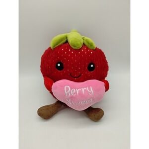 Hard To Find Solid Red Dan Dee Strawberry Plush Berry Sweet